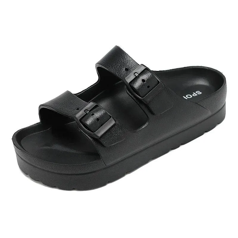 Comwarm Fashion Women's Clogs Sandals Platform Flip-flops Female Outdoor Thick Sole Beach Sandals with Arch Support Home Sandals