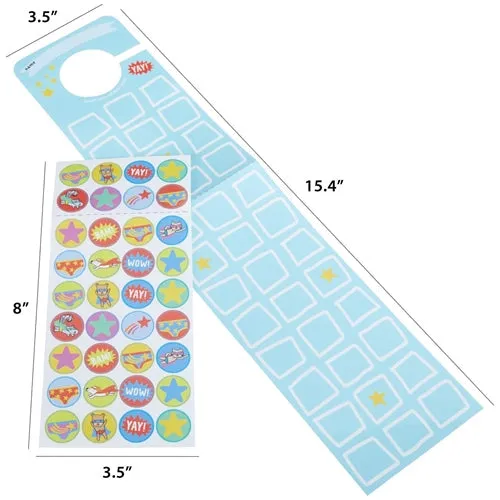 C.R. Gibson Potty Super Hero Door Knob Reward Sticker Set