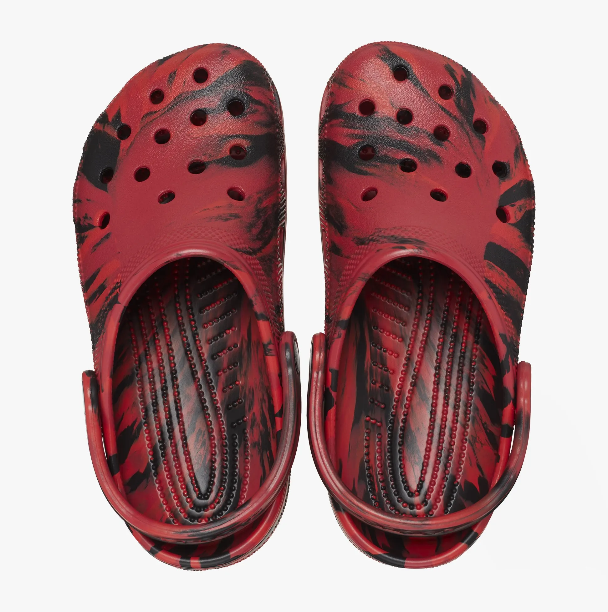 Crocs 206867-6EO CLASSIC MARBLED Womens Clogs Pepper/Black