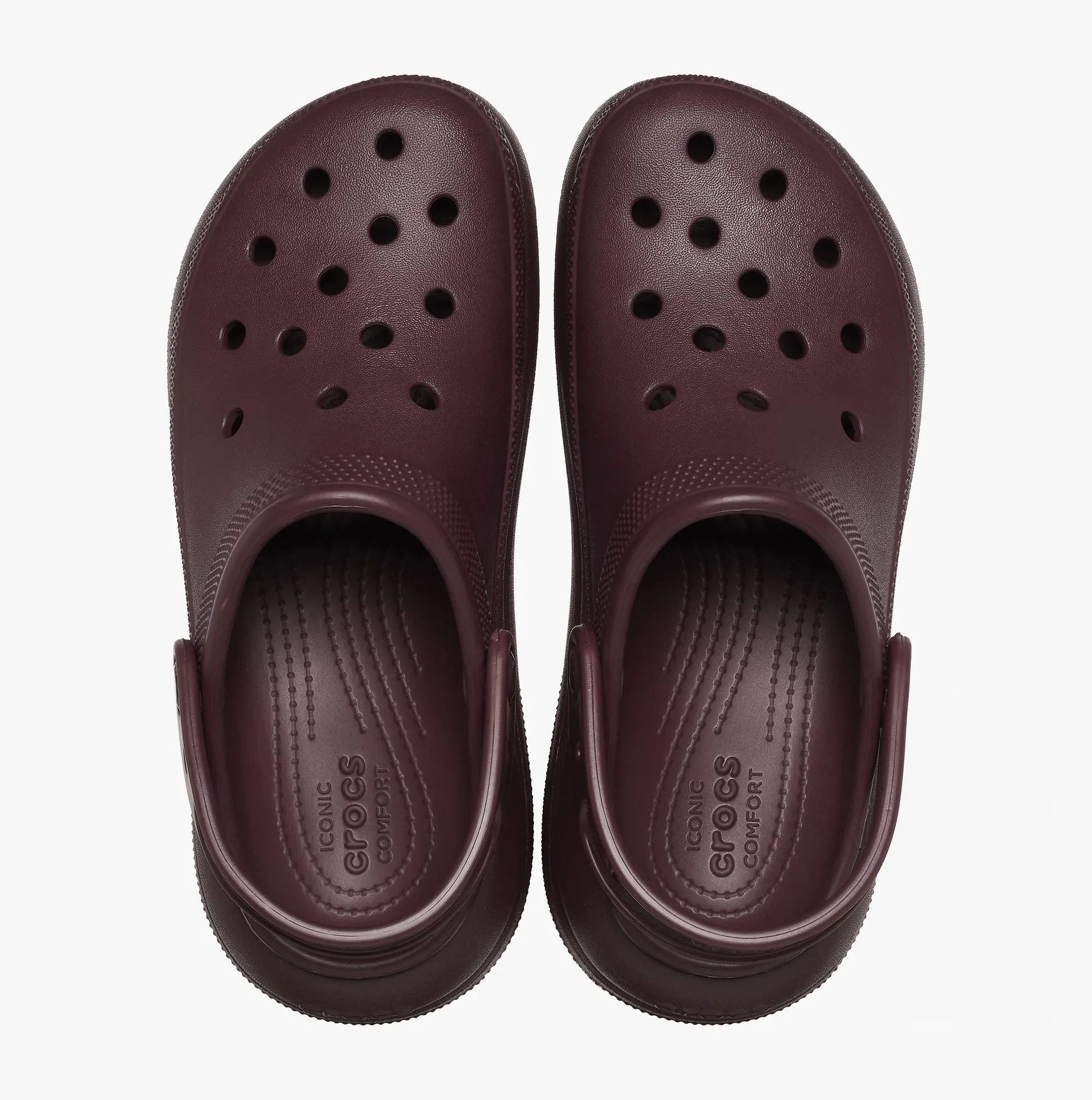 Crocs 207521-6WD CLASSIC CRUSH Womens Clogs Dark Cherry