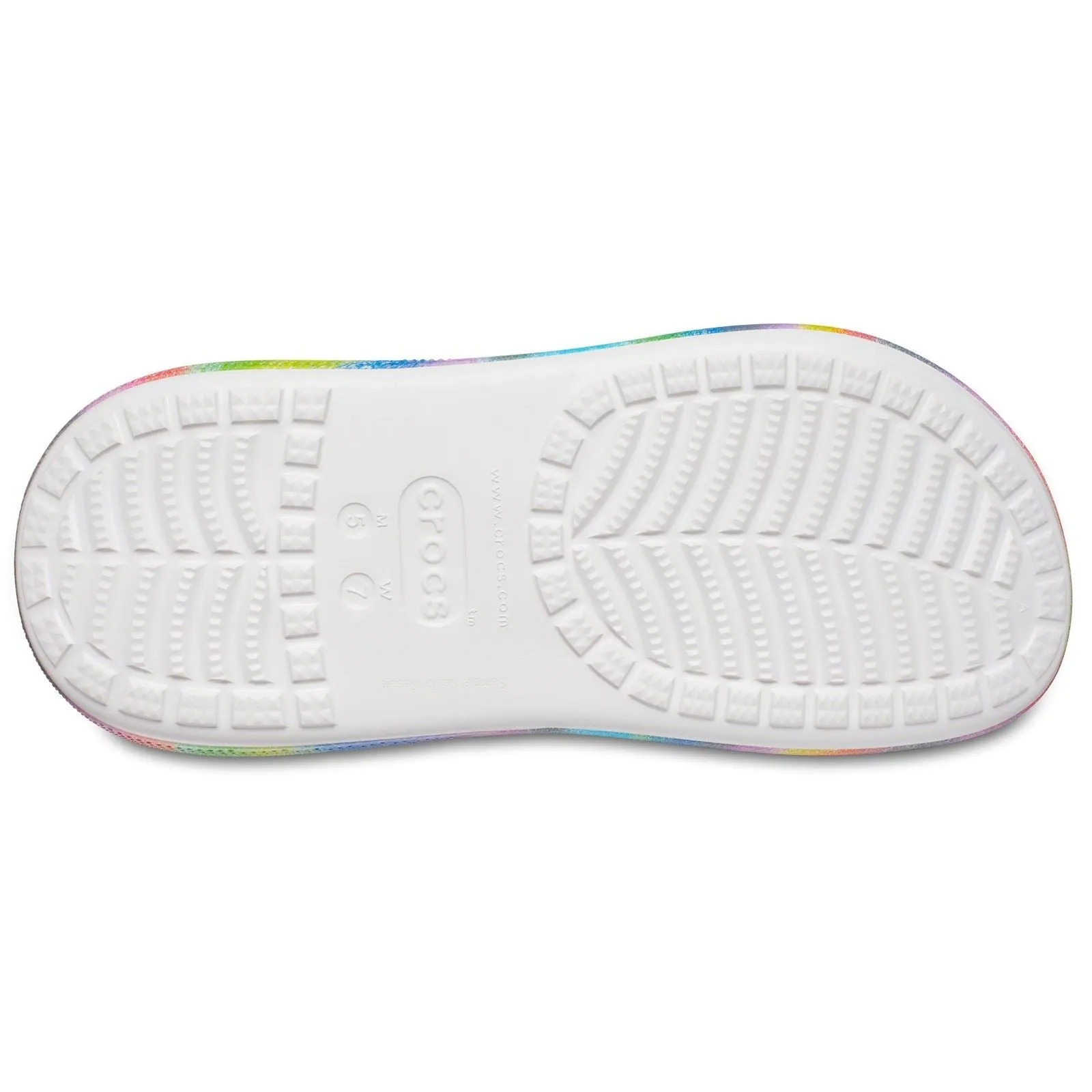 Crocs Women's Classic Crush Spray Dye Clog in Black/Multi 4 to 8