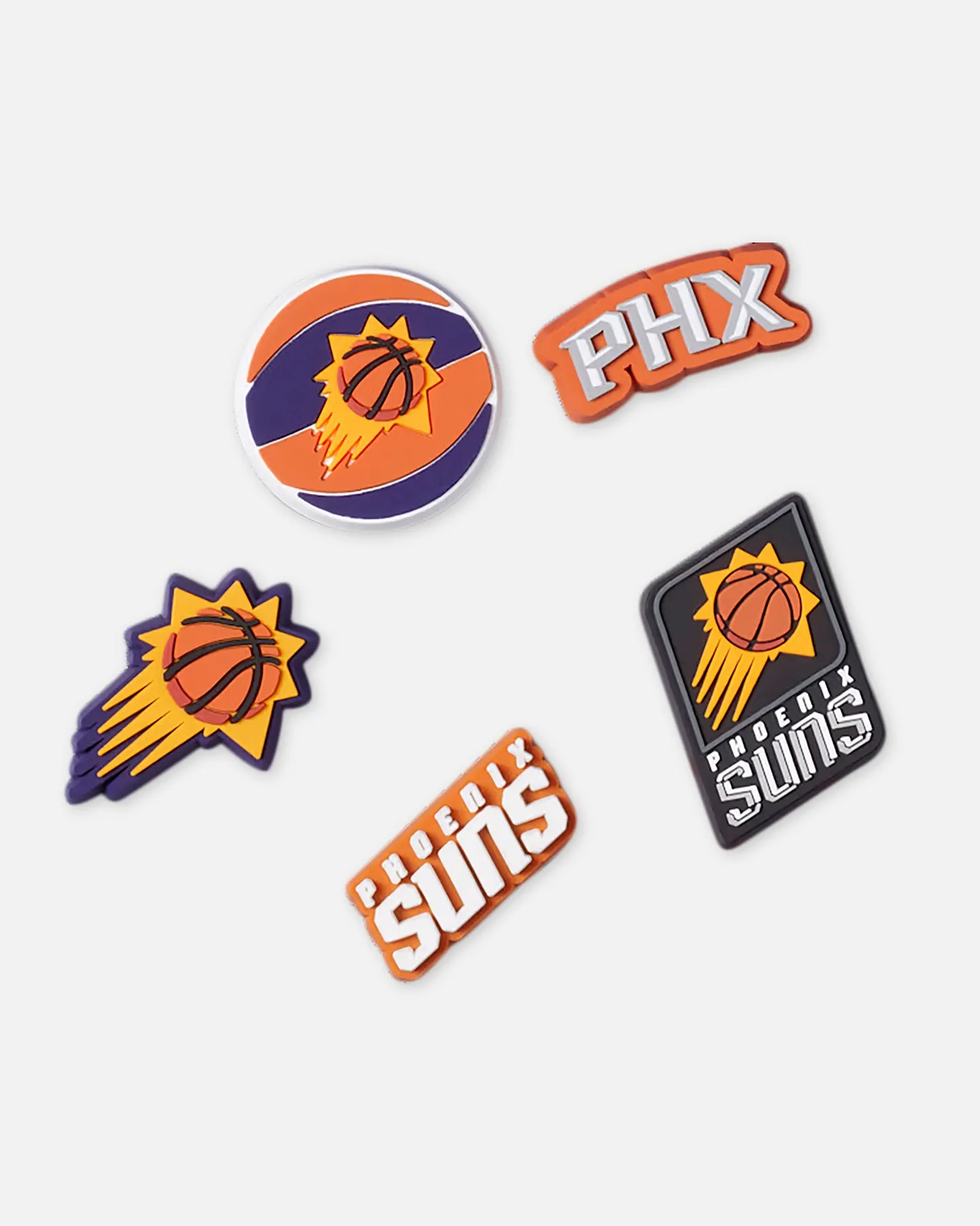 Crocs X NBA Phoenix Suns 5 Pack Jibbitz Charms Multi