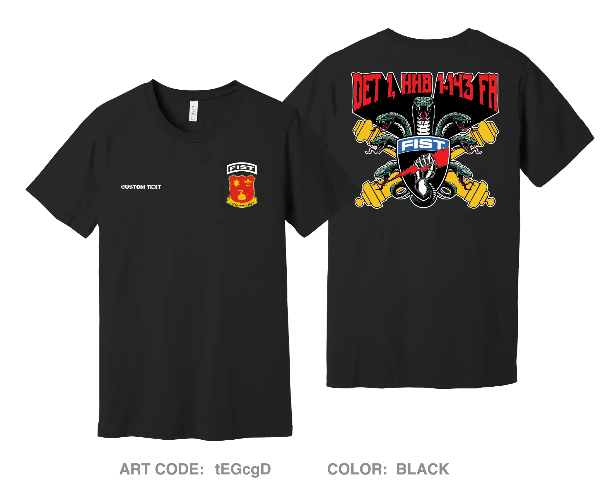 CUSTOM DET 1, HHB 1-143 FA Comfort Unisex Cotton SS Tee - tEGcgD