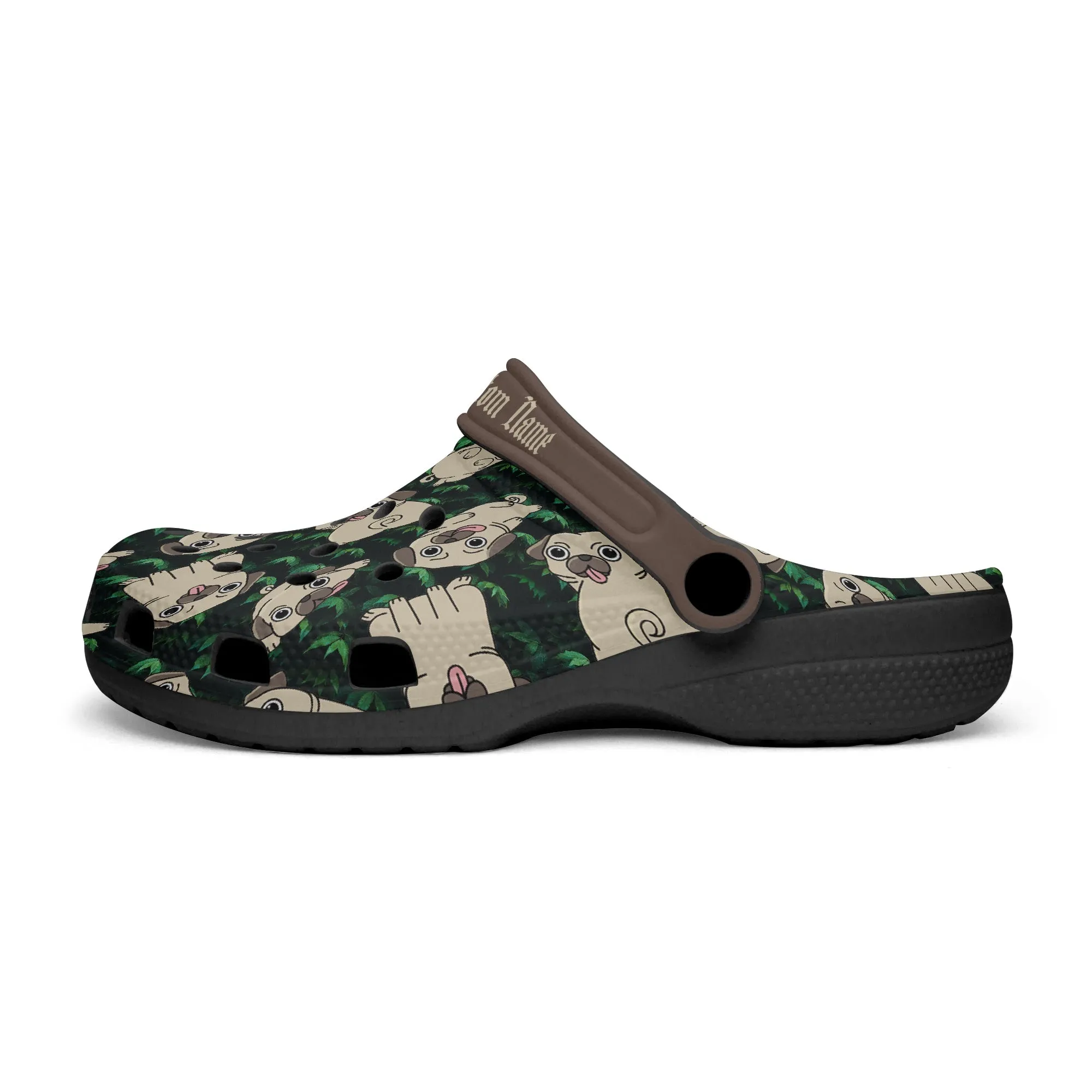 [Custom Name] Clogs Designed For Pug Lovers