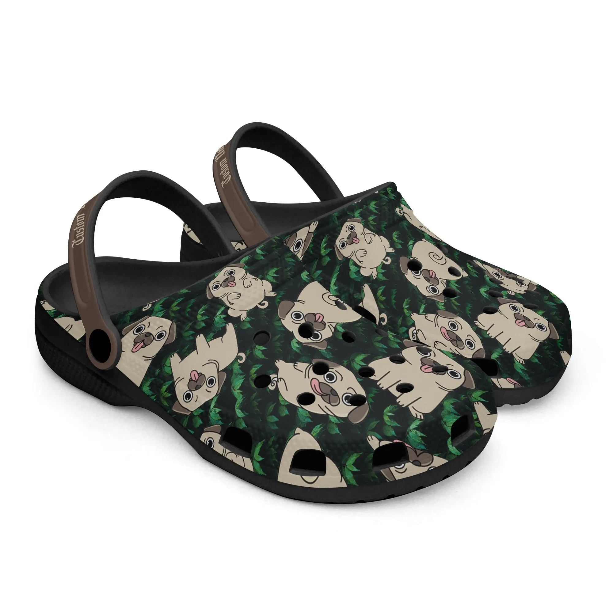 [Custom Name] Clogs Designed For Pug Lovers