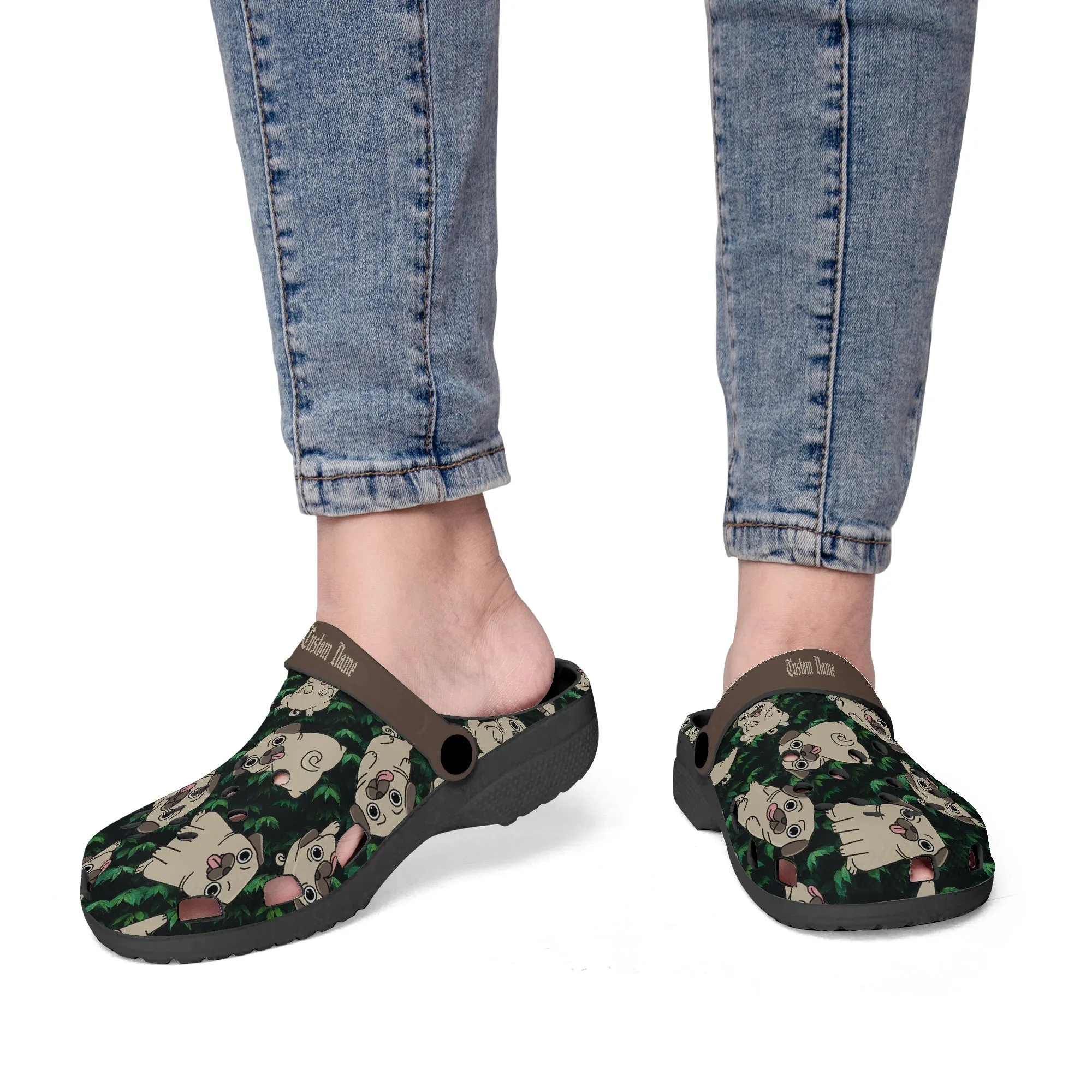 [Custom Name] Clogs Designed For Pug Lovers