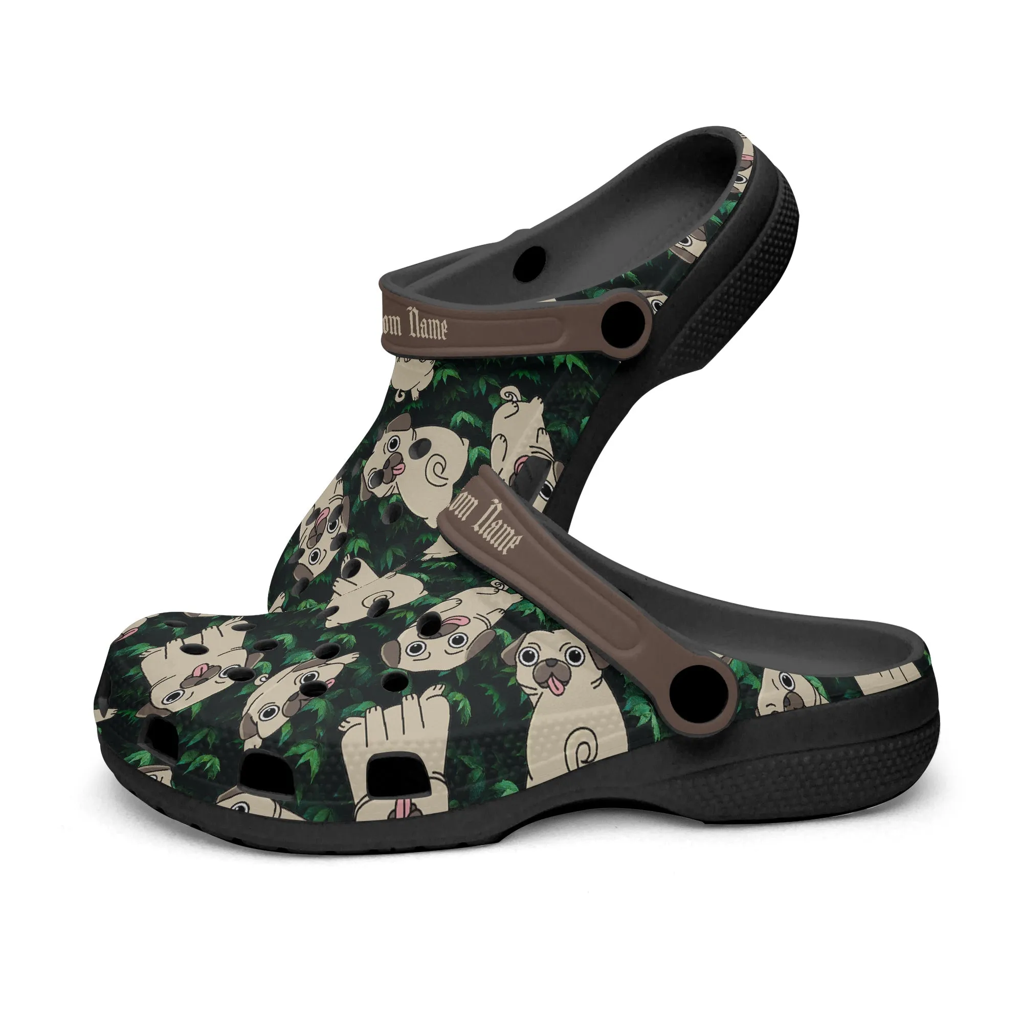 [Custom Name] Clogs Designed For Pug Lovers