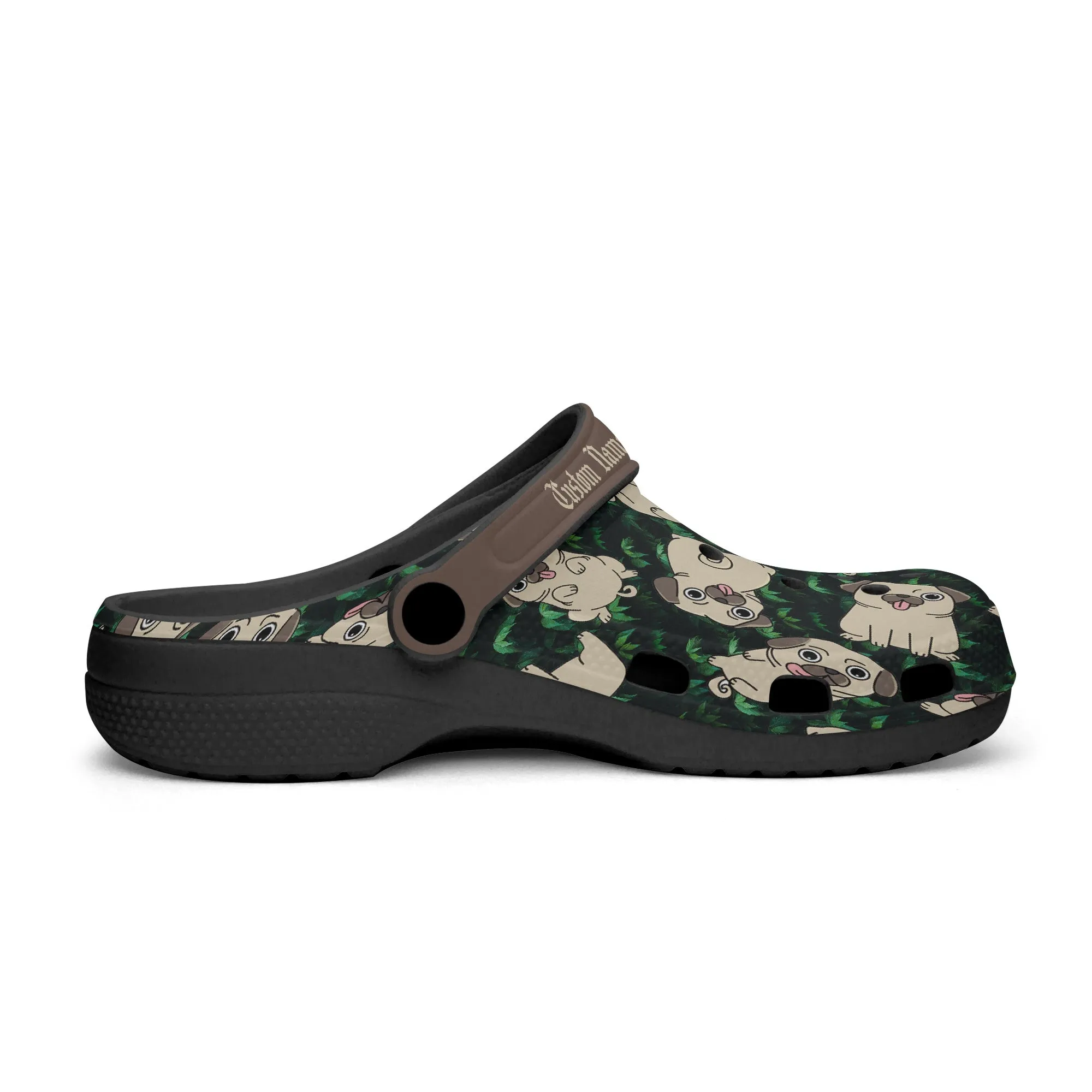 [Custom Name] Clogs Designed For Pug Lovers