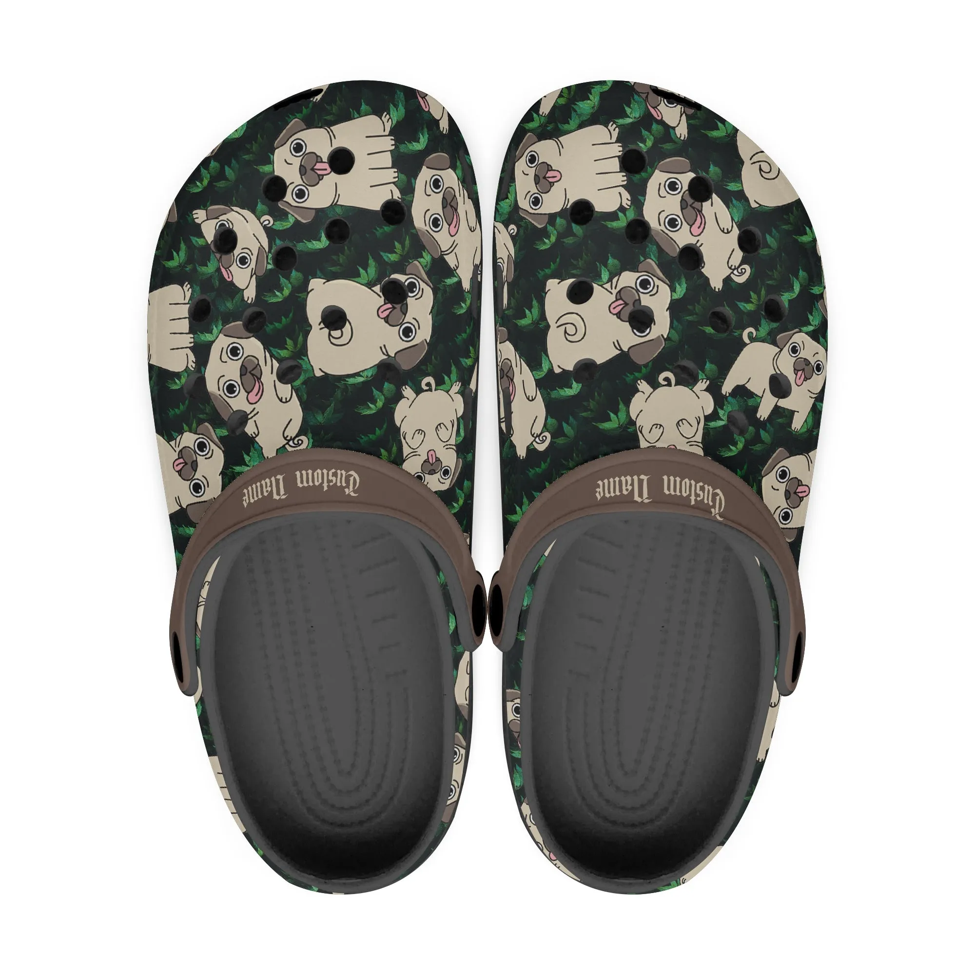 [Custom Name] Clogs Designed For Pug Lovers