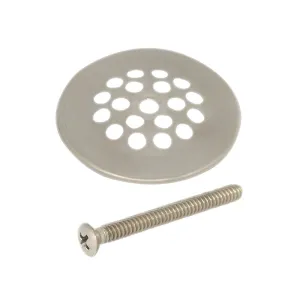 Danco 2-7/8 in. Brushed Nickel Plastic/Stainless Steel Shower Drain Strainer