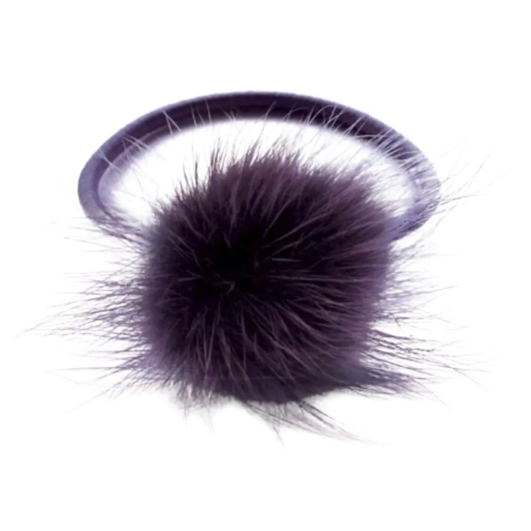 Dark Purple Mink Hair Tie