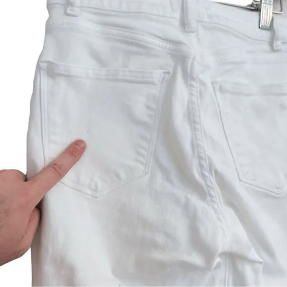 DL1961 Farrow High-Rise Skinny White Jean in Porcelain, Size 26