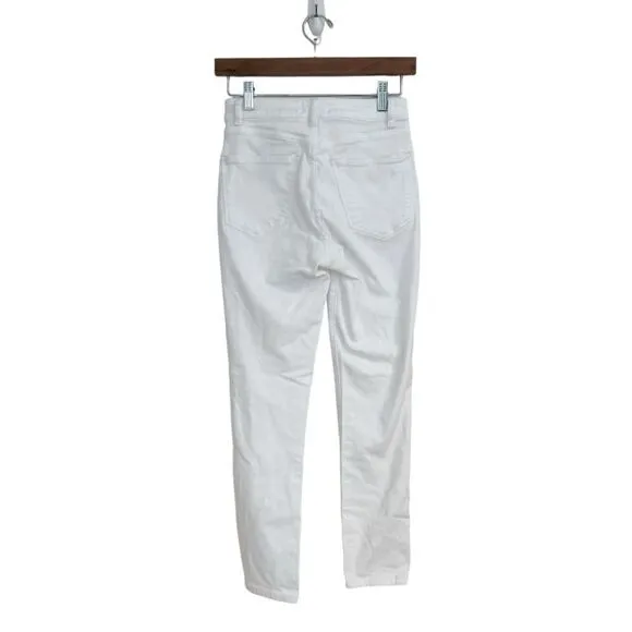DL1961 Farrow High-Rise Skinny White Jean in Porcelain, Size 26