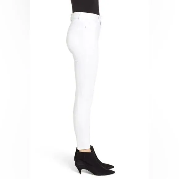 DL1961 Farrow High-Rise Skinny White Jean in Porcelain, Size 26