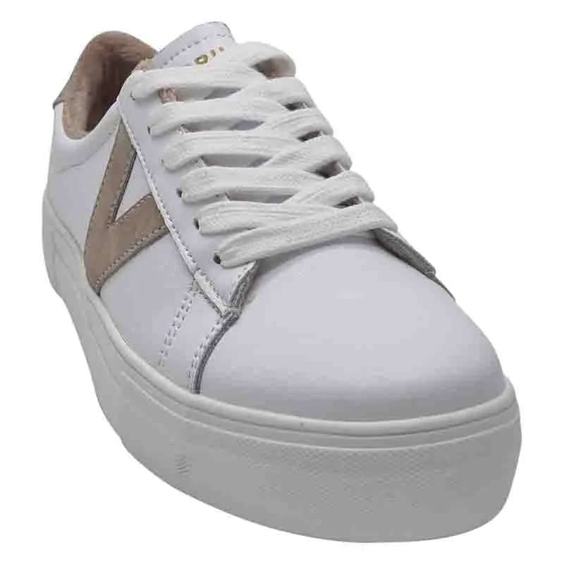 Drilleys Womens White Chunky Trainer - Fifty