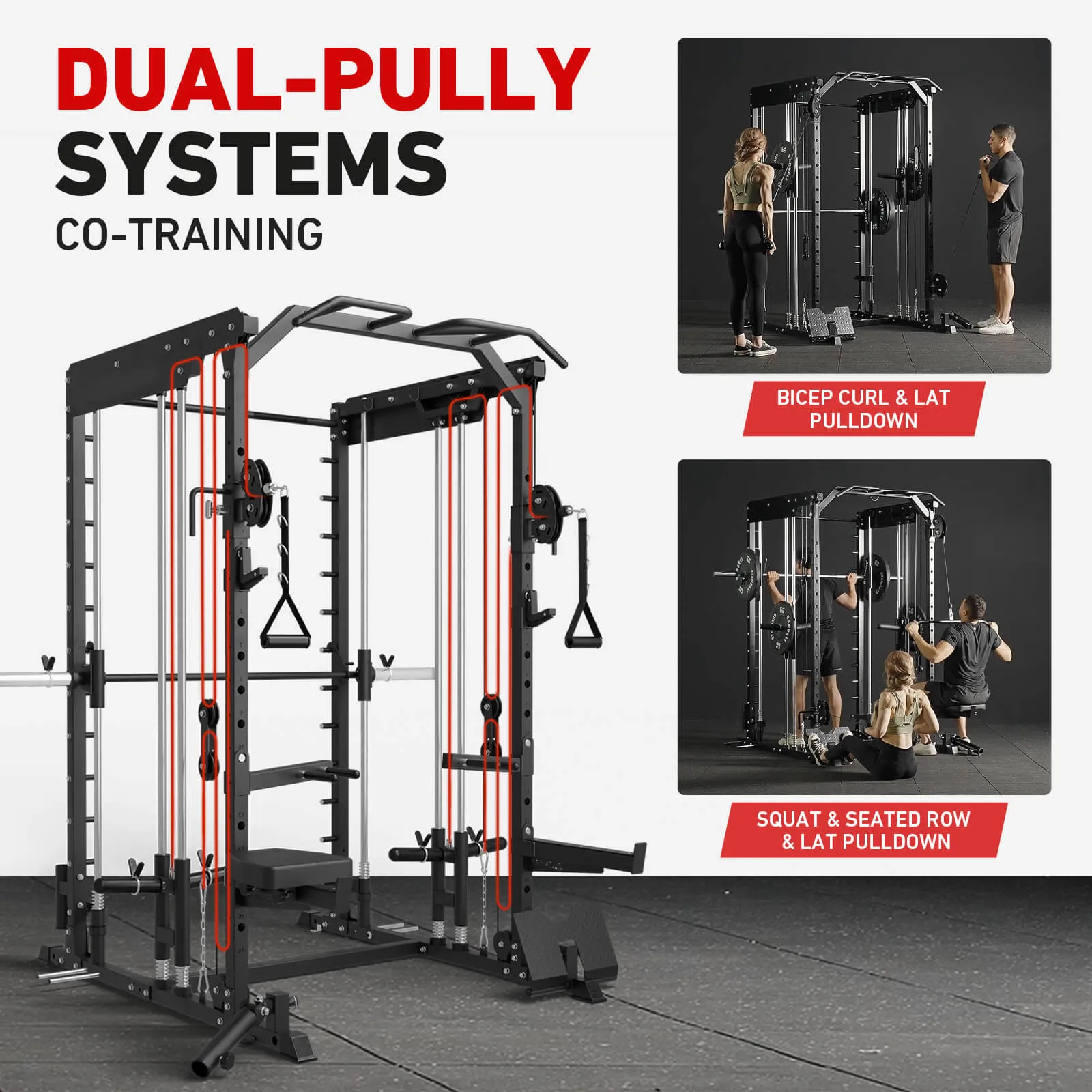 Dual Action Smith Machine with Functional Trainer SM01