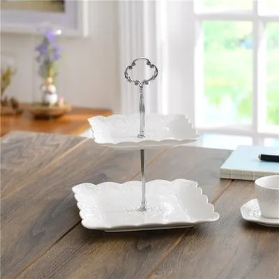 Elegant Ceramic 2 or 3 Tier Cake Stand Serving Trays