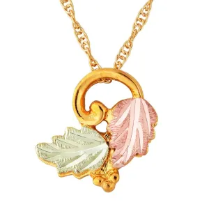Elegant Foliage VIII - Black Hills Gold Pendant