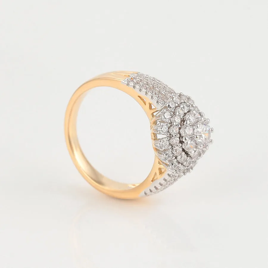 Elegant Gold Plated Round Cobic Zirconia Diamond
