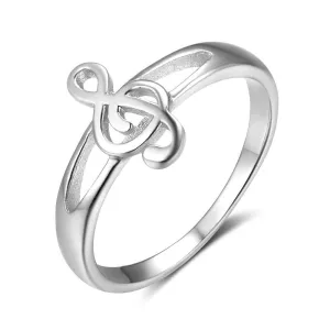 Elegant Musical Notes Rings Size 6 For Women