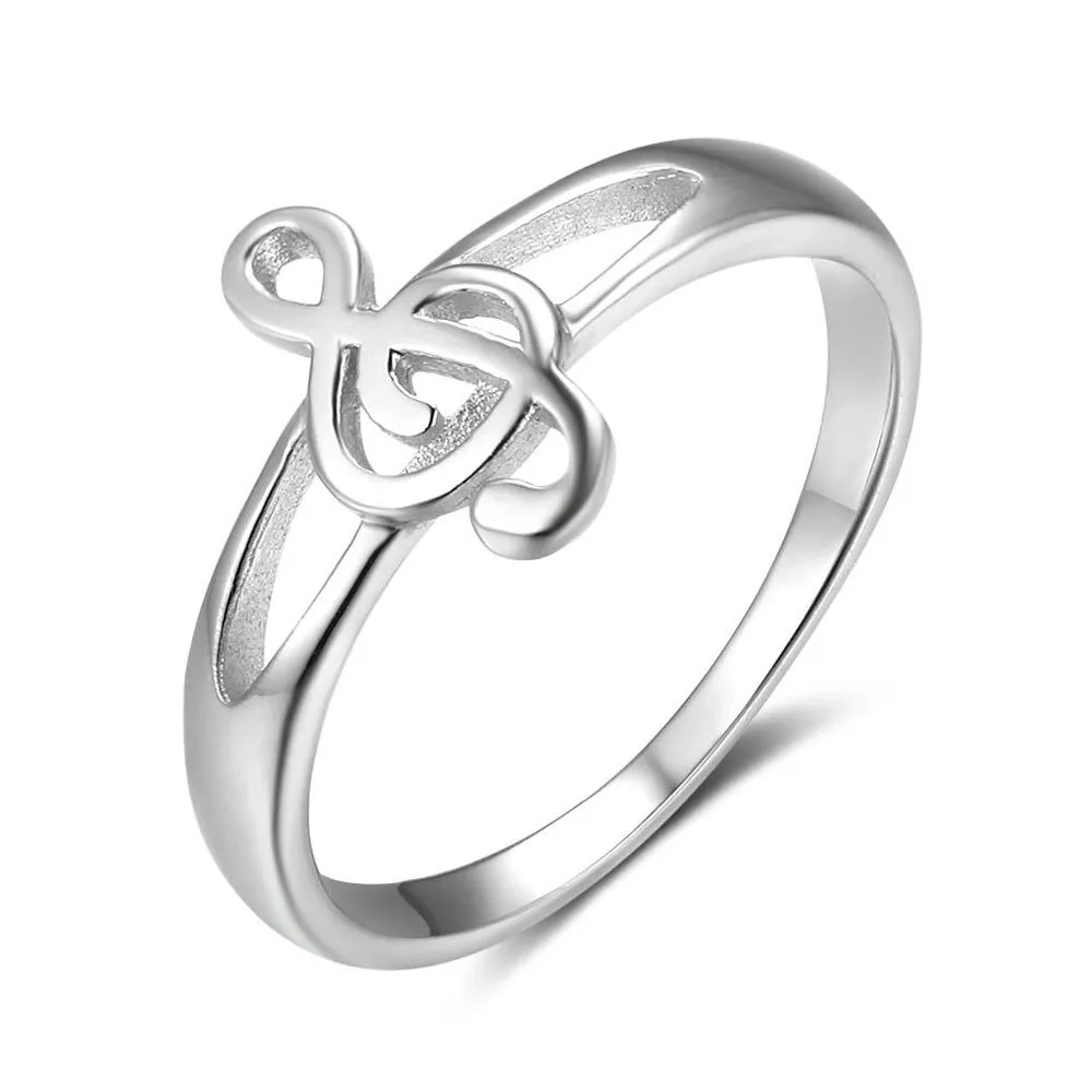 Elegant Musical Notes Rings Size 6 For Women