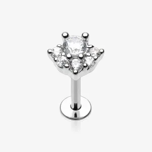 Elegant Radiant Sparkle Top Steel Labret