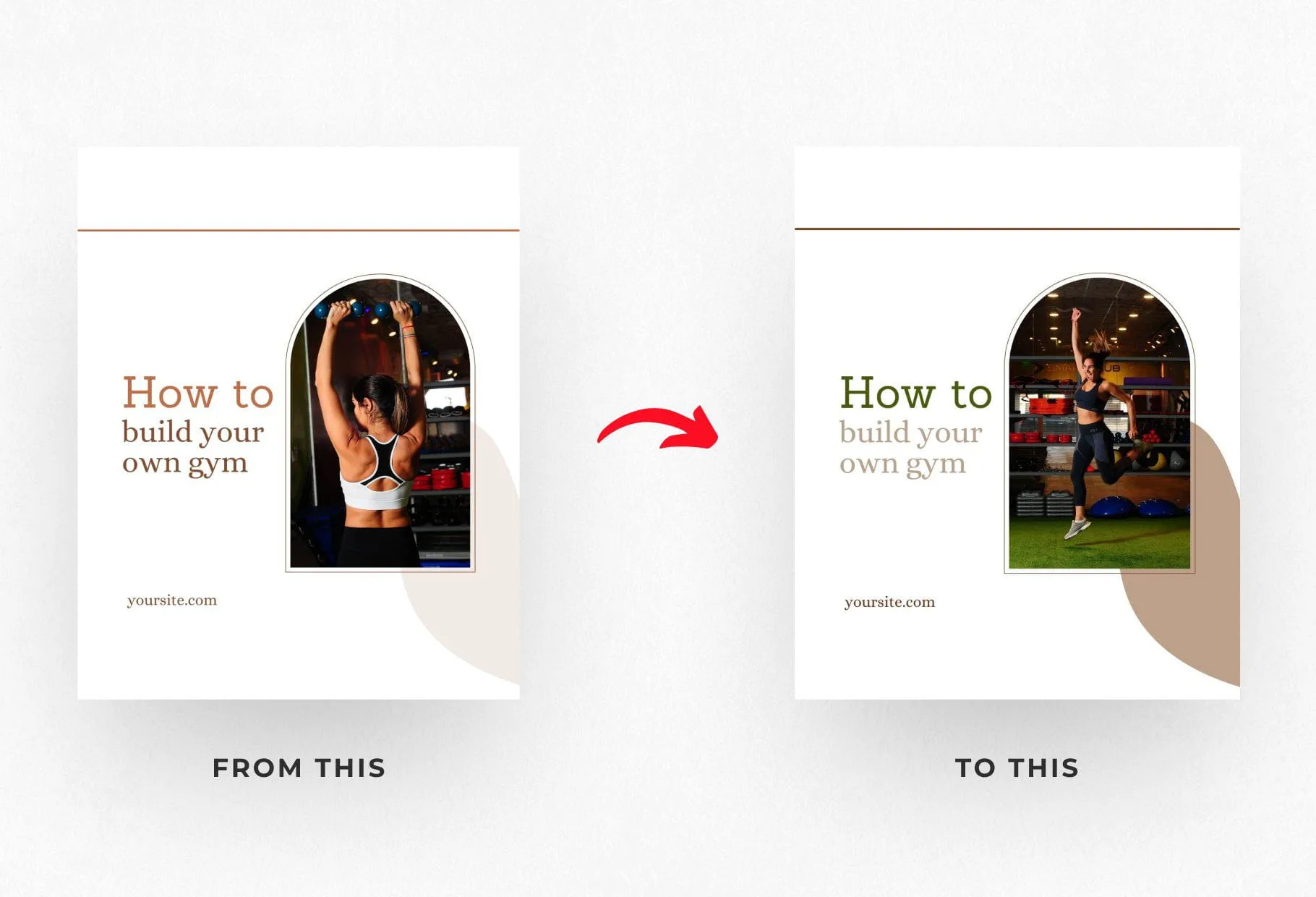 Emilia Fitness 6-Page Carousel Canva Template