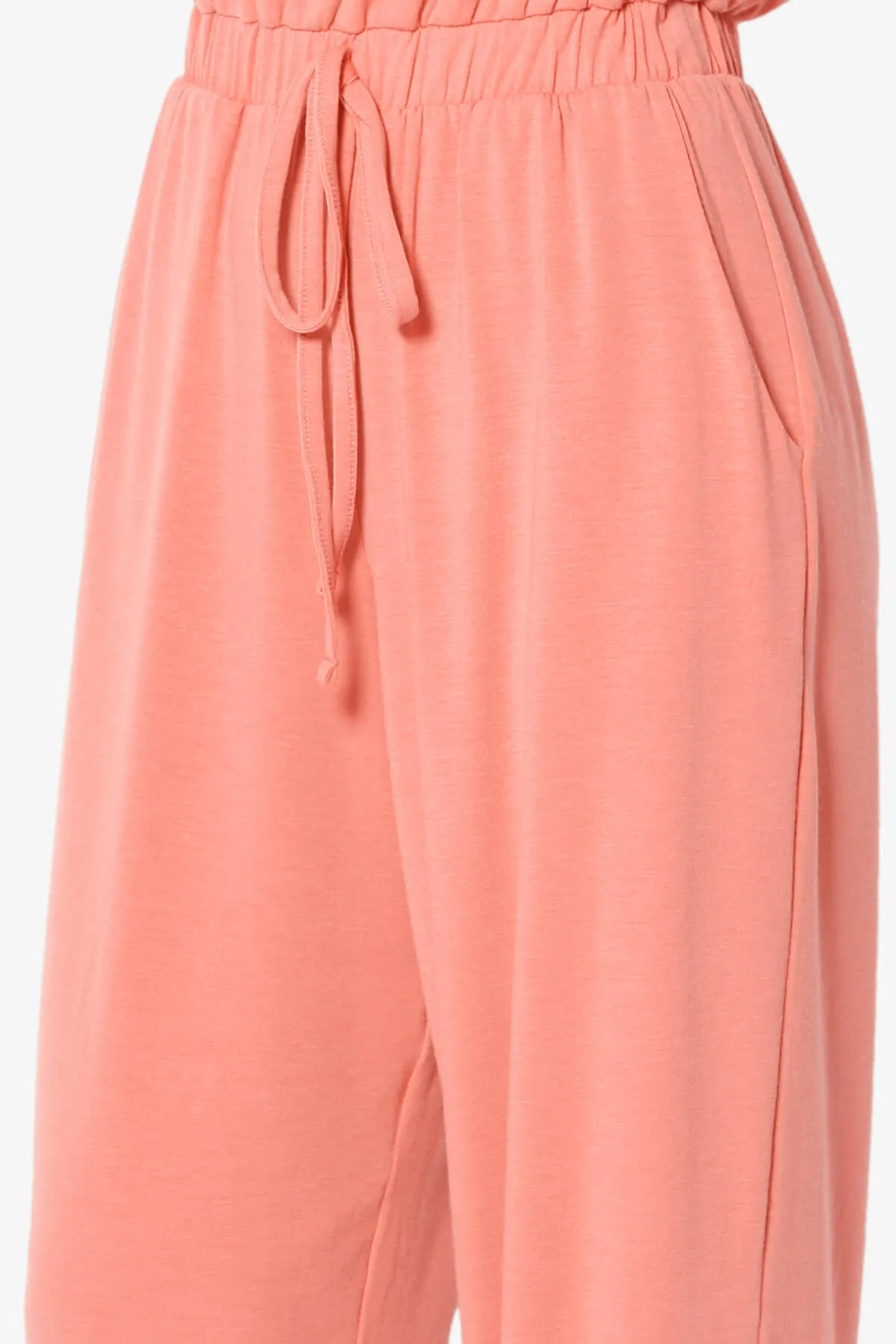 Entrada Button Scoop Neck Tank Jogger Jumpsuit PLUS