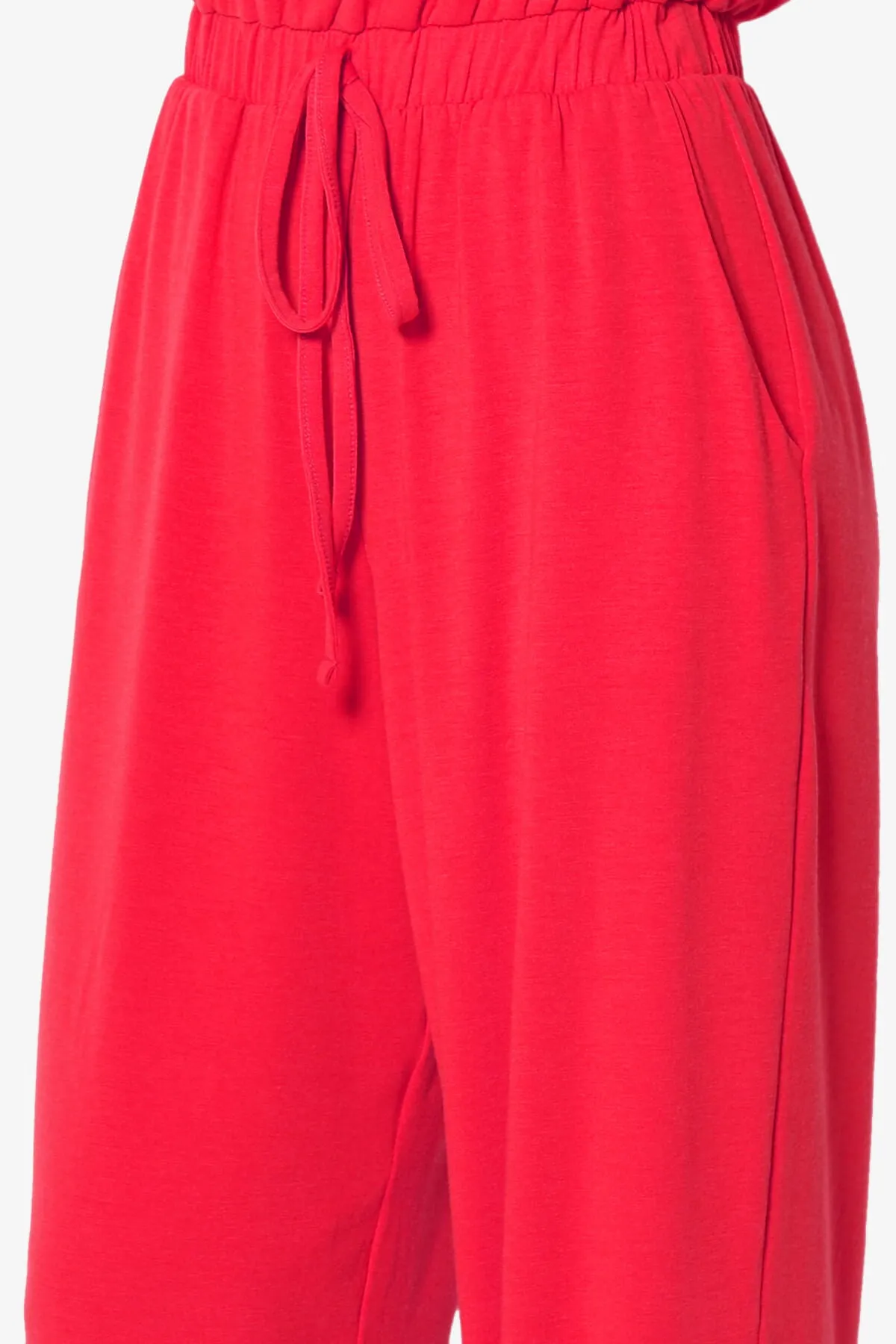 Entrada Button Scoop Neck Tank Jogger Jumpsuit PLUS