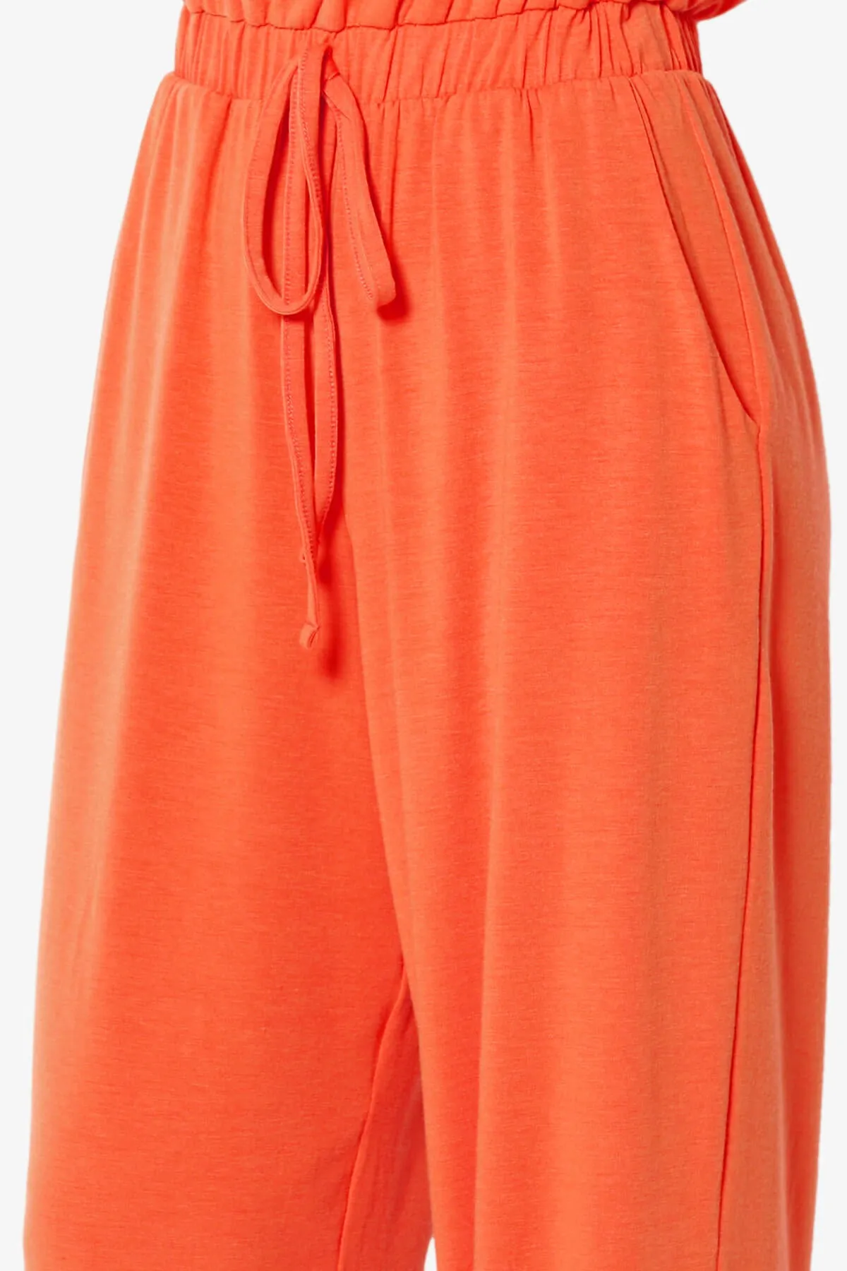 Entrada Button Scoop Neck Tank Jogger Jumpsuit PLUS