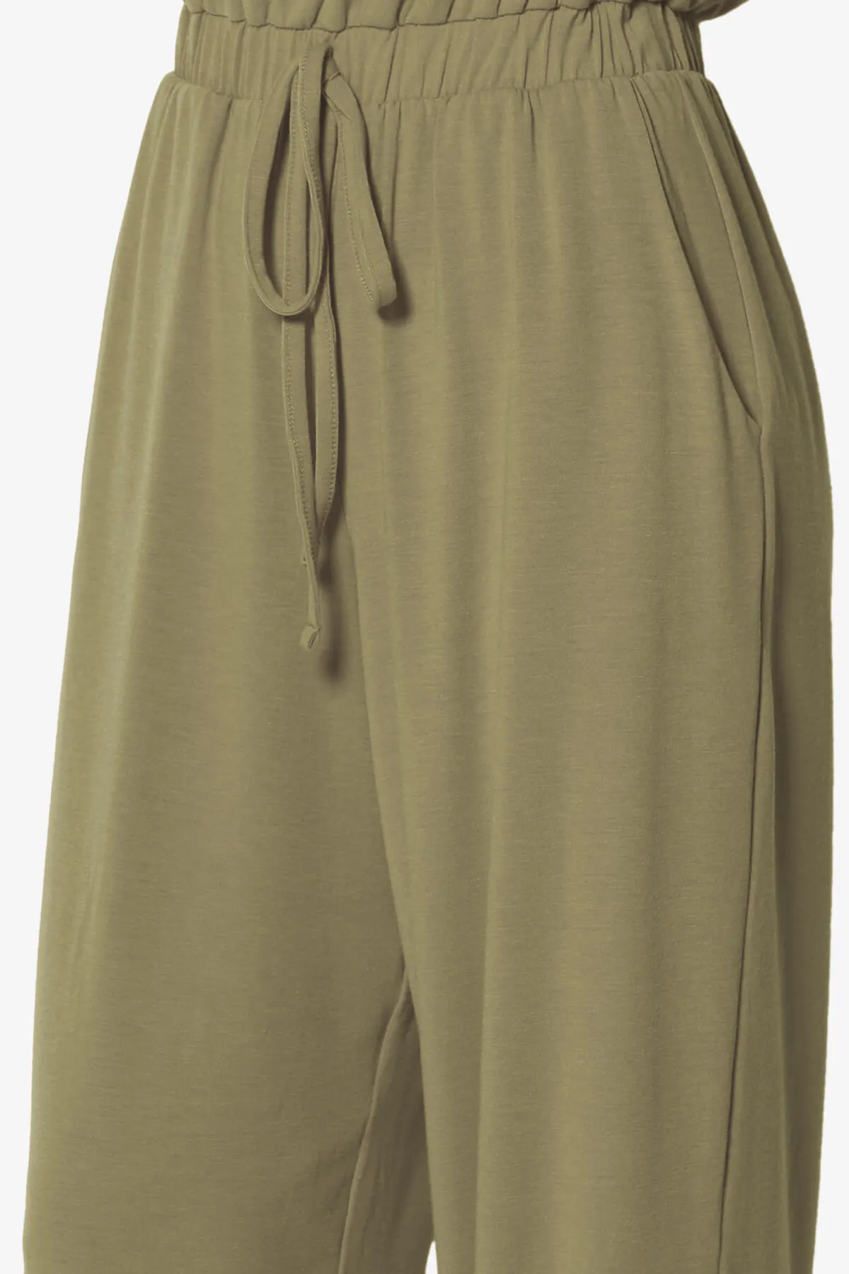 Entrada Button Scoop Neck Tank Jogger Jumpsuit PLUS