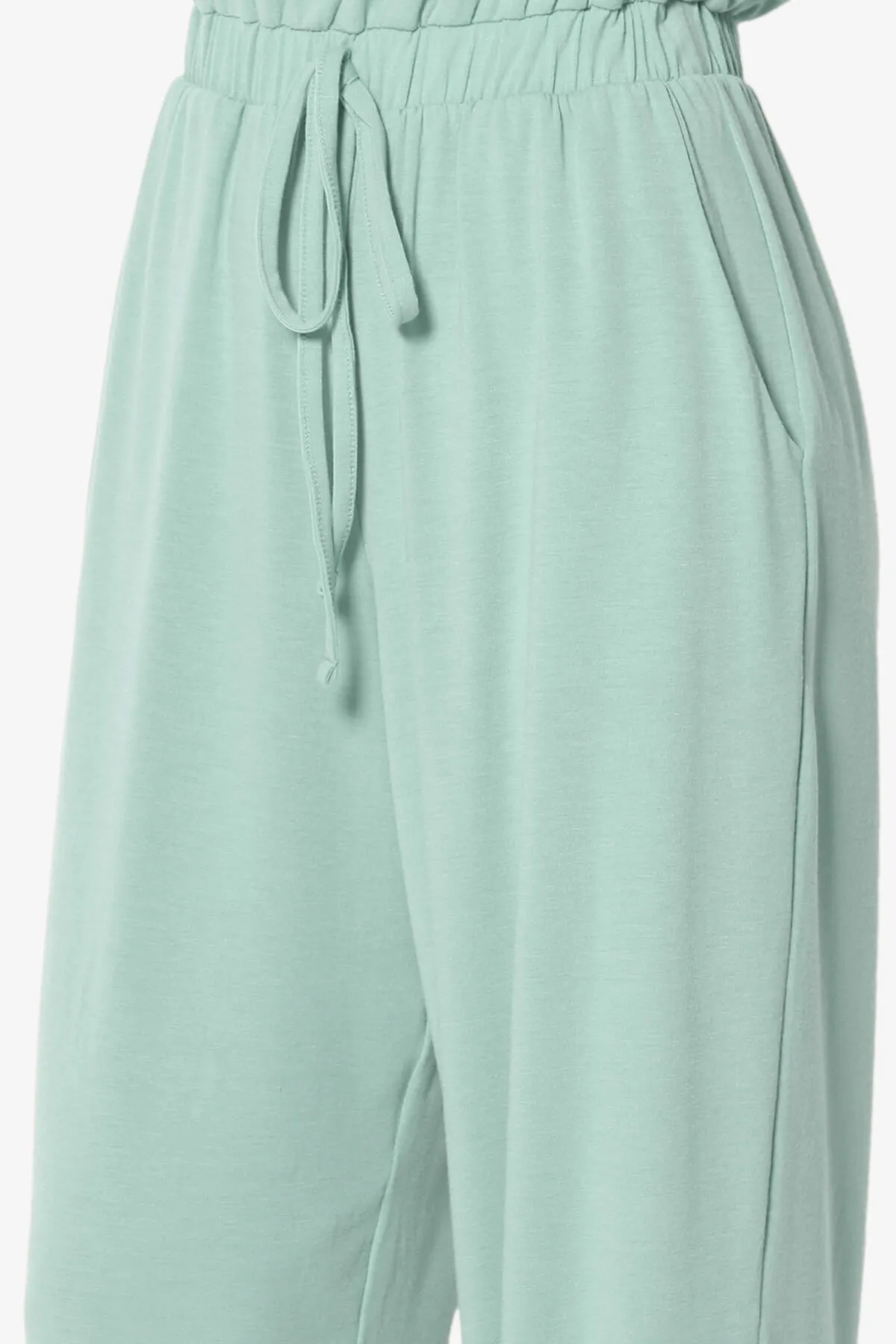 Entrada Button Scoop Neck Tank Jogger Jumpsuit PLUS