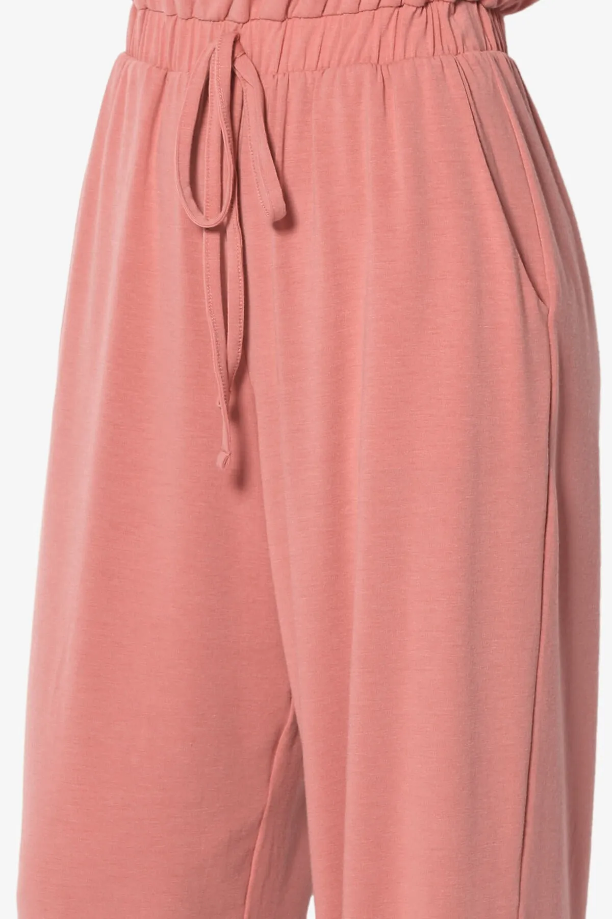 Entrada Button Scoop Neck Tank Jogger Jumpsuit PLUS