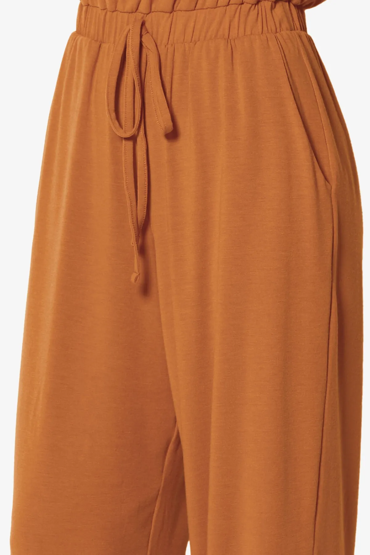 Entrada Button Scoop Neck Tank Jogger Jumpsuit PLUS