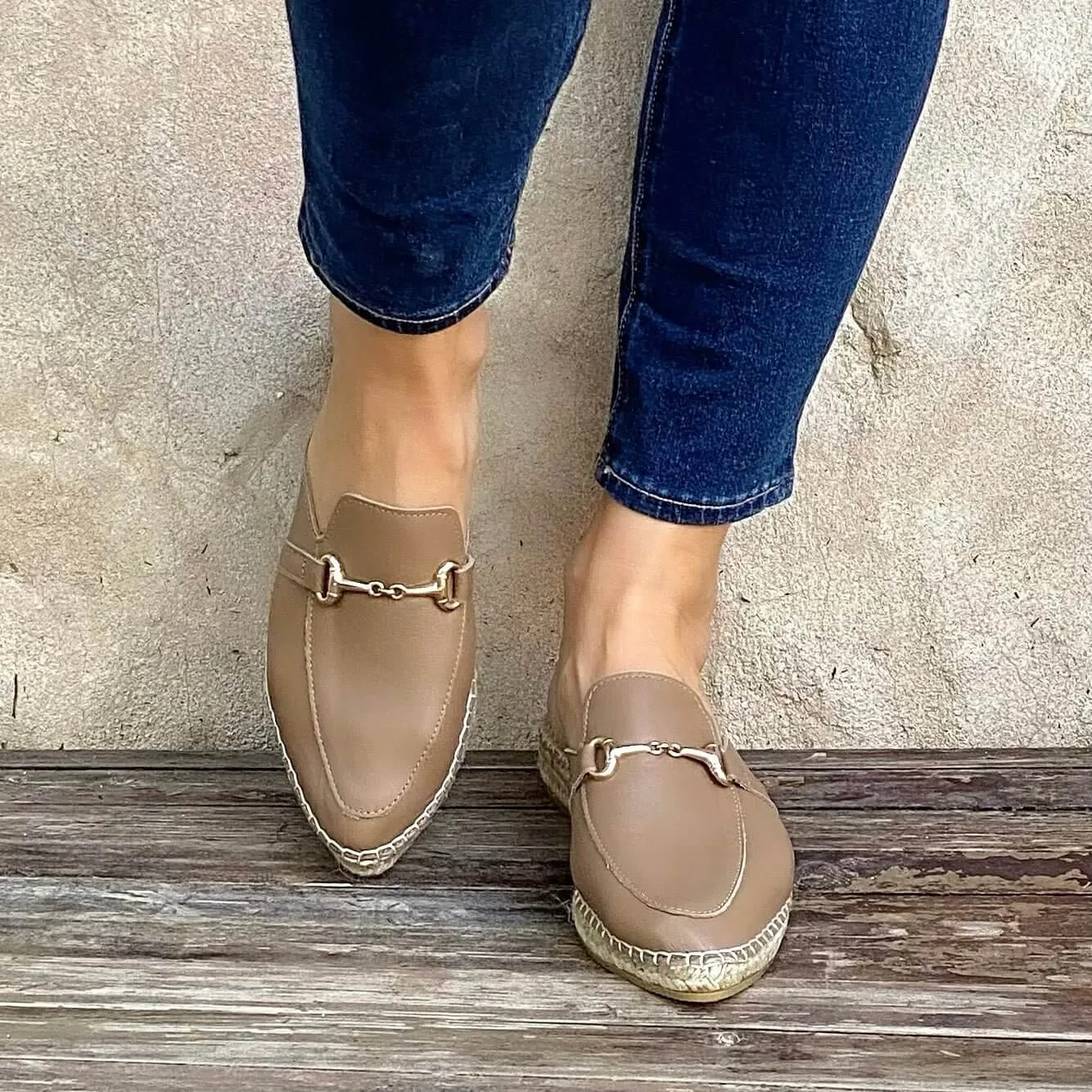 Espadrille Mule in Mocha