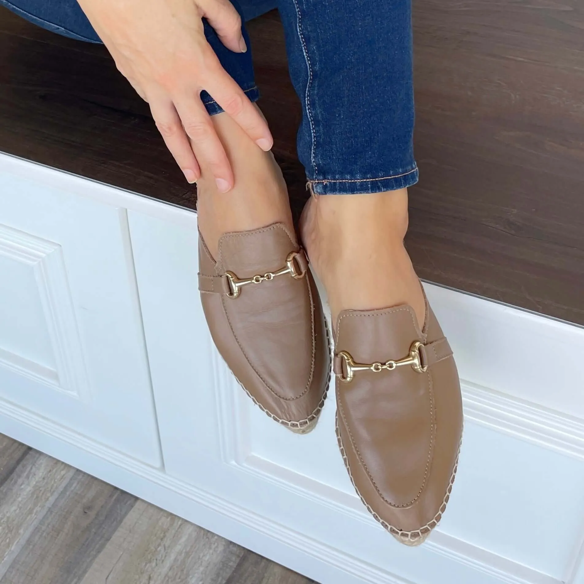 Espadrille Mule in Mocha