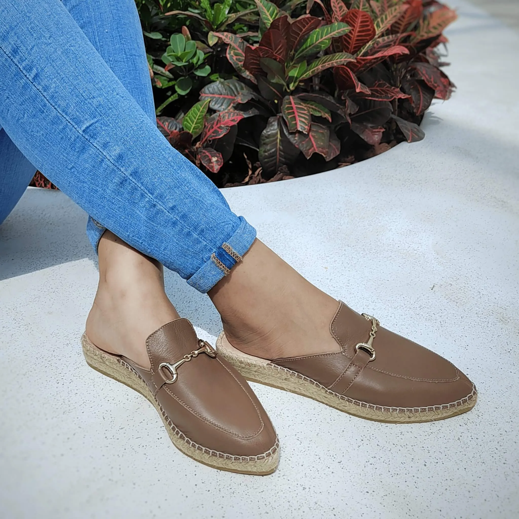 Espadrille Mule in Mocha