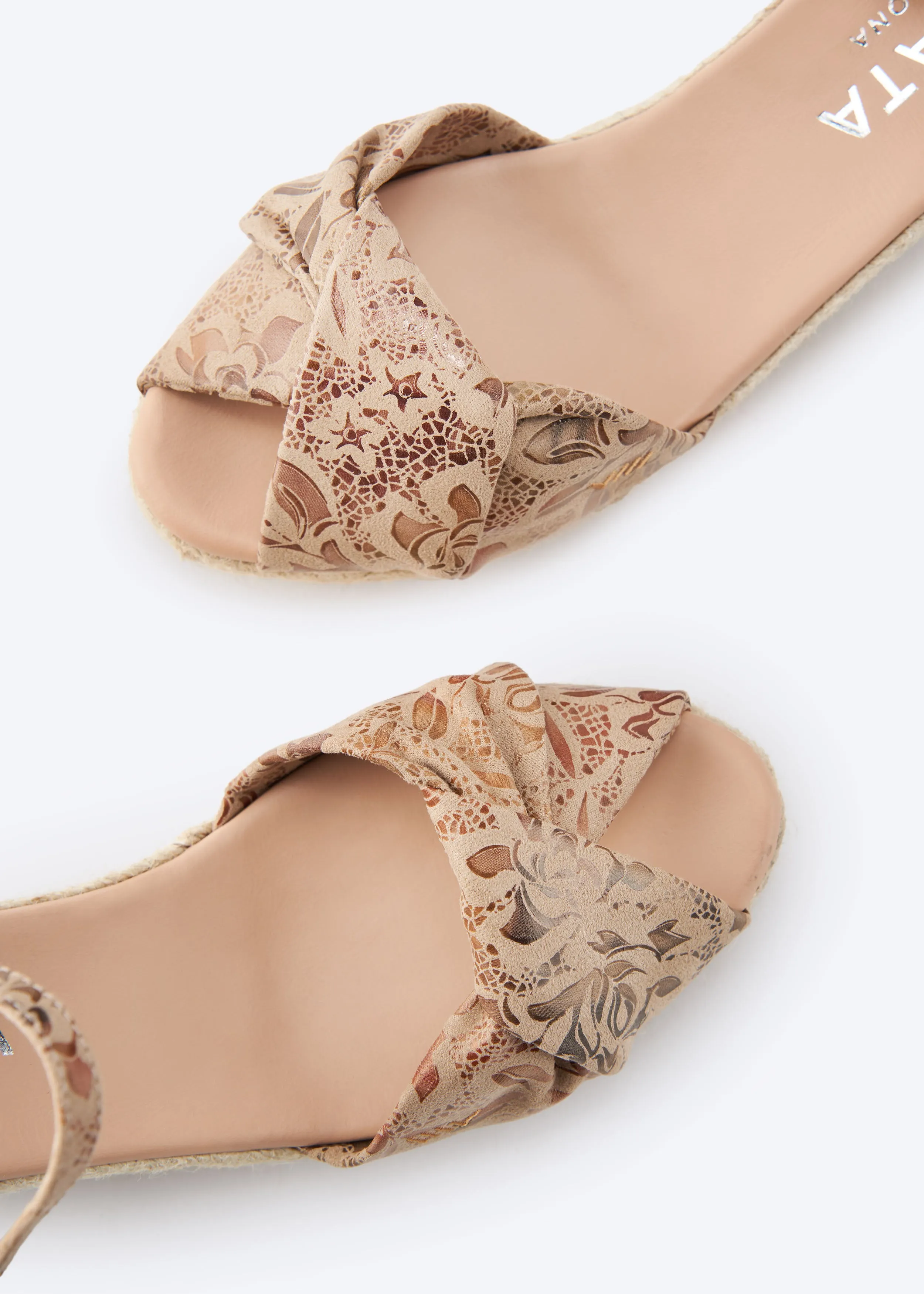 Farella Limited Edition Canvas Espadrille Sandal Wedges