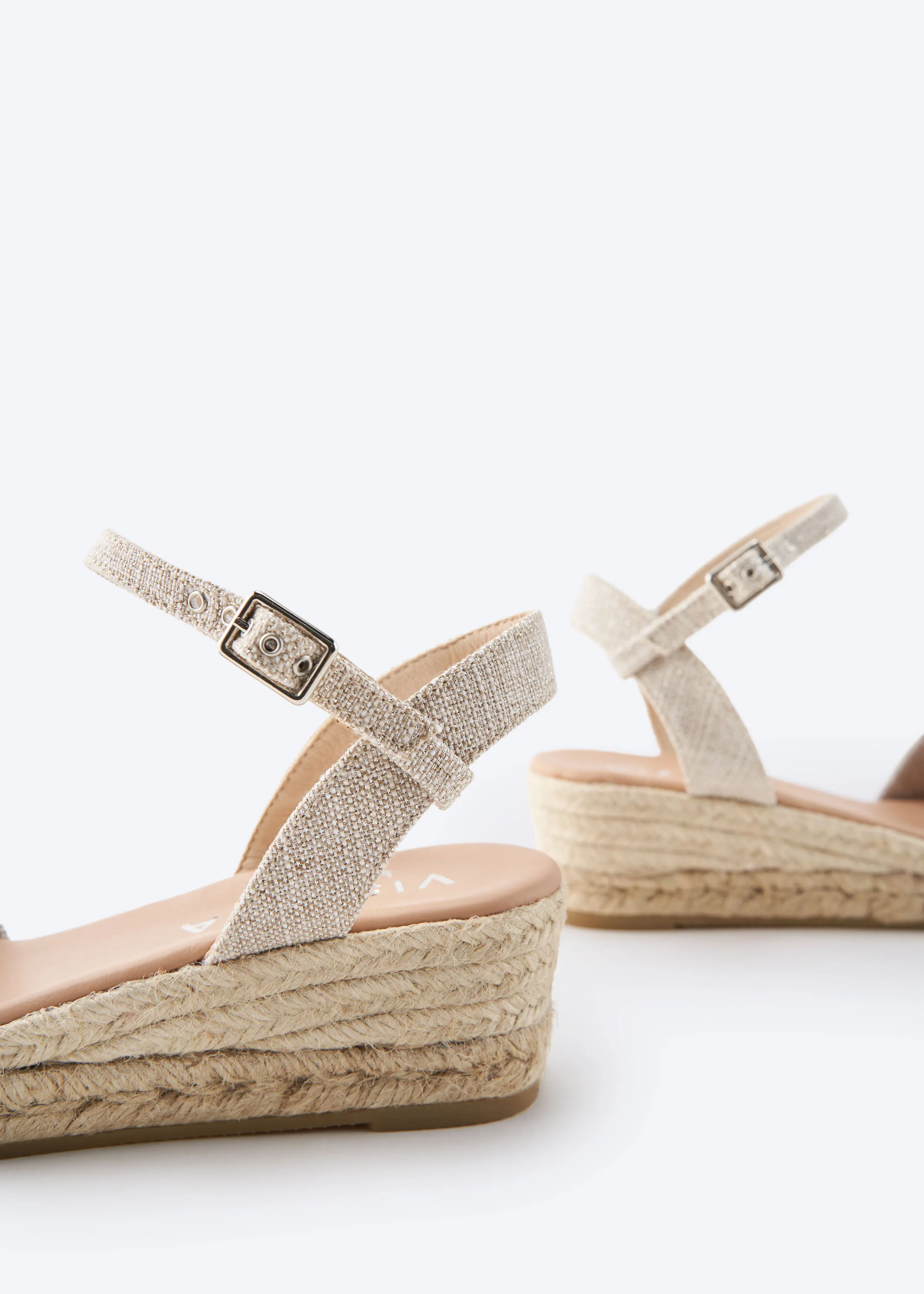 Farella Limited Edition Canvas Espadrille Sandal Wedges