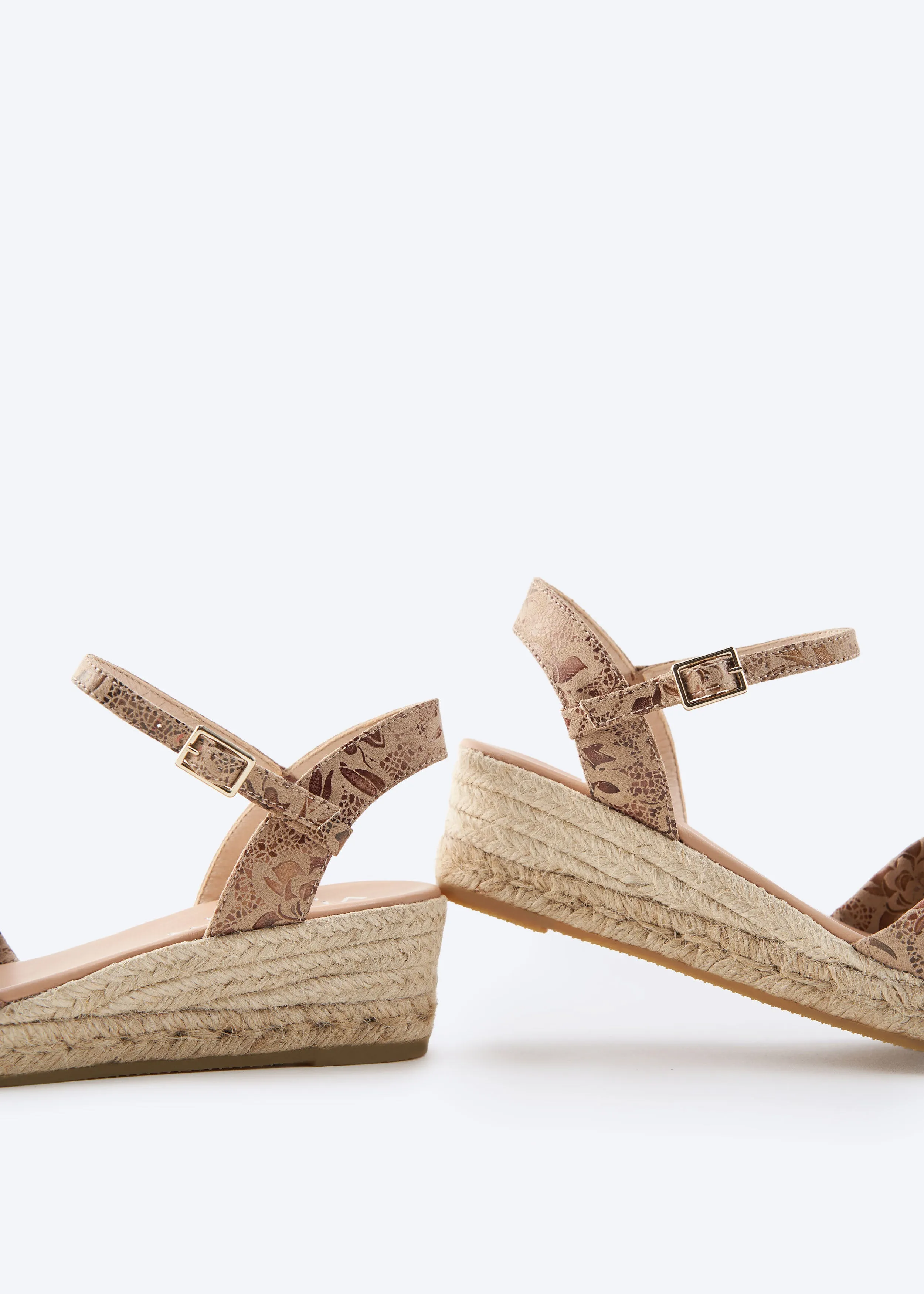Farella Limited Edition Canvas Espadrille Sandal Wedges
