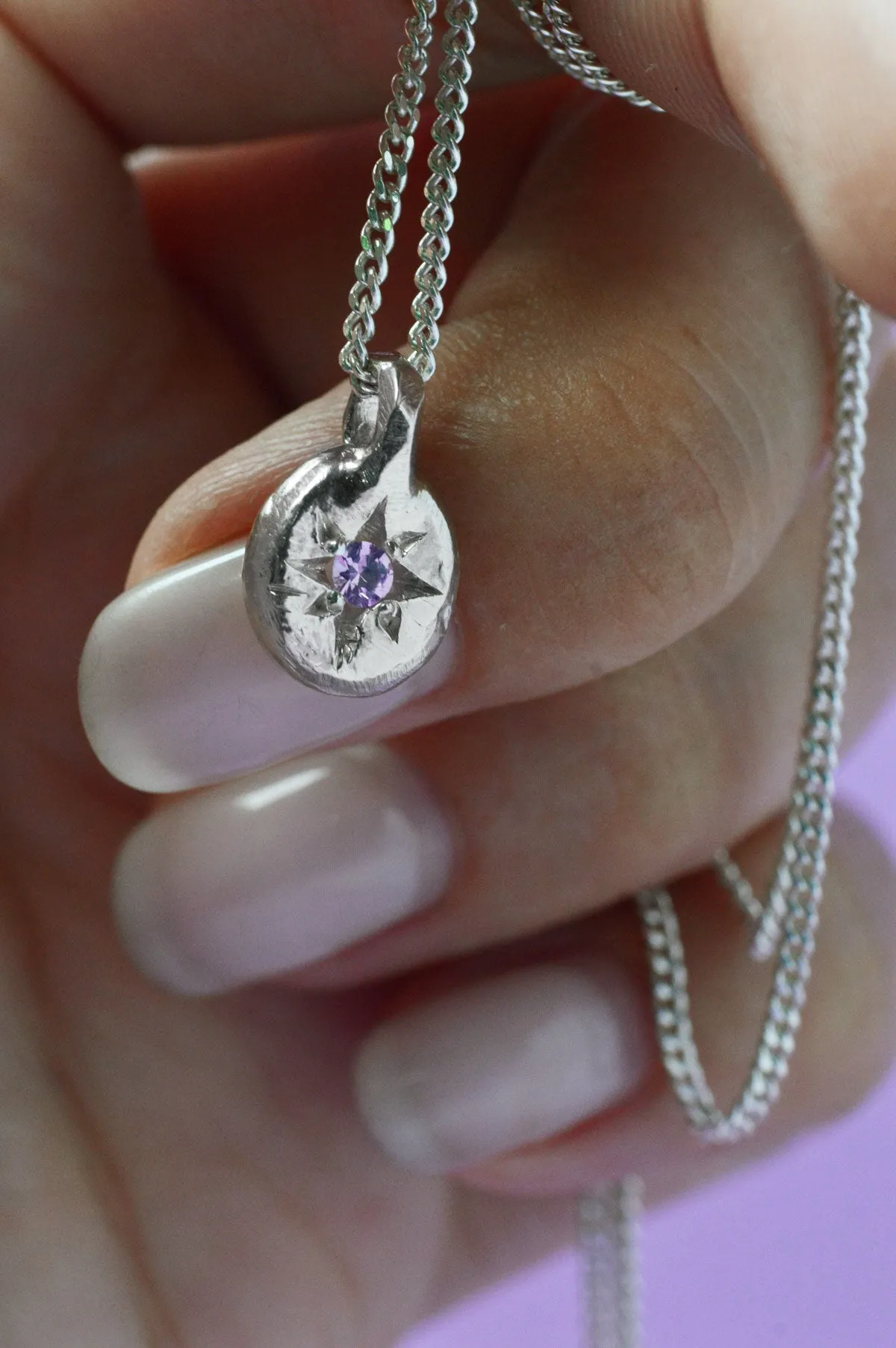 Fay Amethyst Silver Pendant