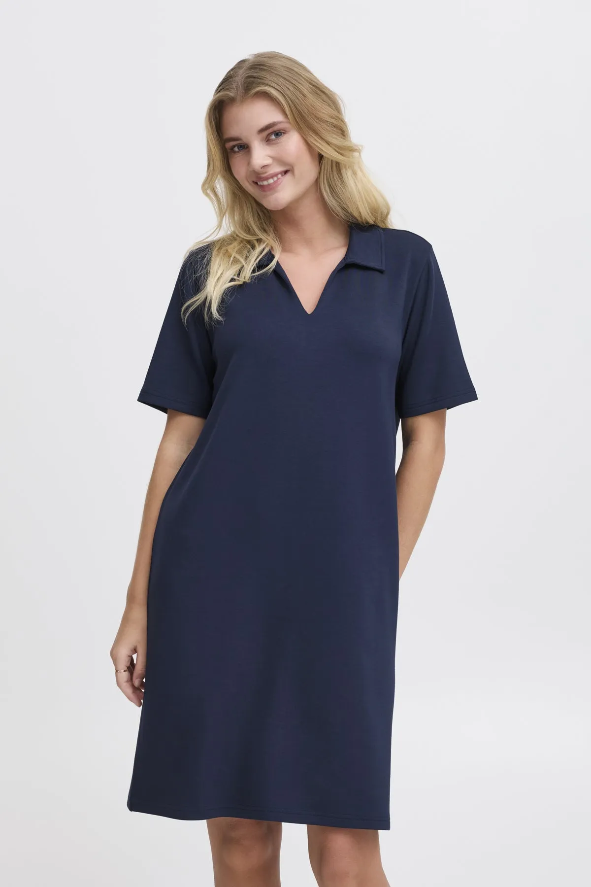 Fransa Aurora dress in navy