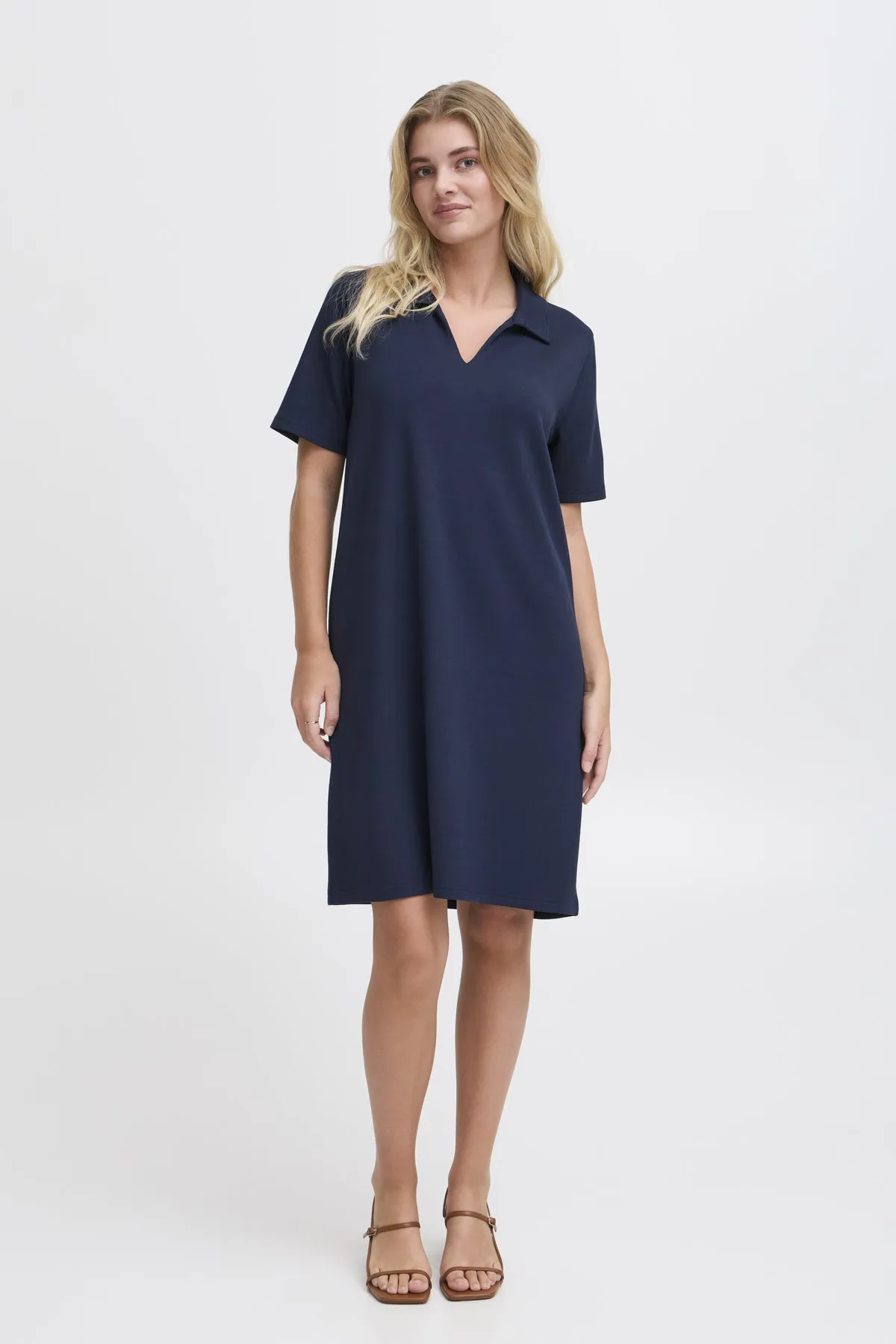 Fransa Aurora dress in navy