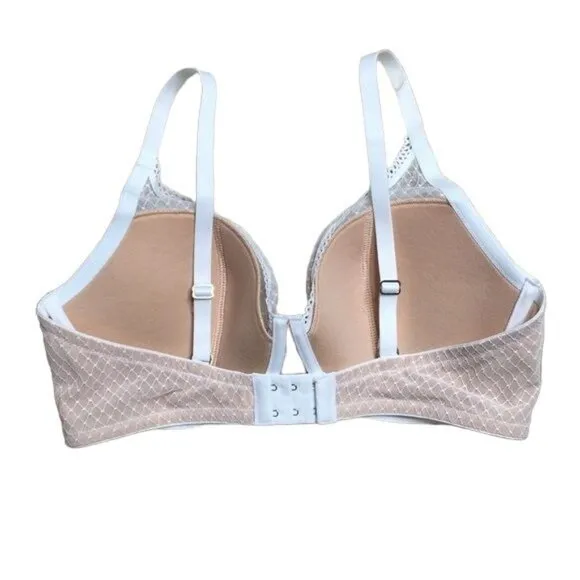 Fredericks Of Hollywood White Mesh Lace Underwire Bra 36D