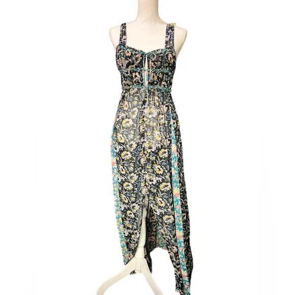 Free people intimately Dance With Me Printed Maxi dress XS floral multicolor