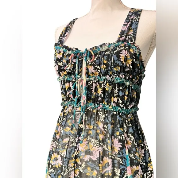 Free people intimately Dance With Me Printed Maxi dress XS floral multicolor