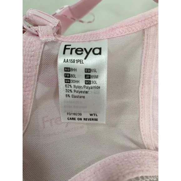 Freya womens Pure Nursing Bra sz 30L NWT Pink Underwire Support Smoothing Tshirt