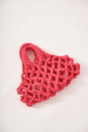 FUCSIA MACRAME BAG