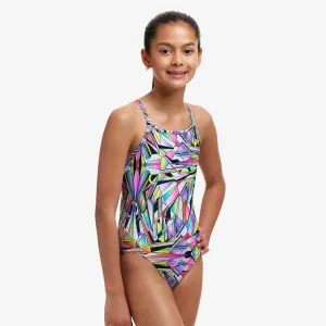Funkita Girl's Diamond Back One Piece | Scissor Kick