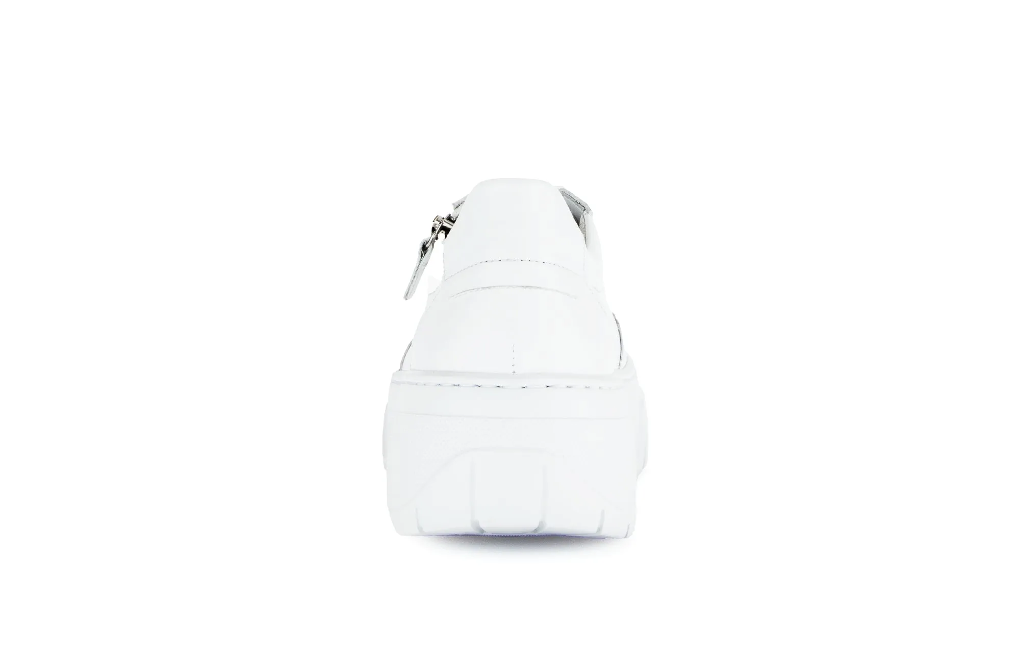 GABOR - 63.220.21 LACED/ZIP PLATFORM WEDGE SHOE - WHITE LEATHER